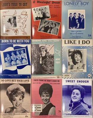 Lot 67 - SHEET MUSIC ARCHIVE - FEMALE STARS - 40s - 70s.