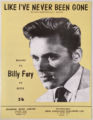 Lot 70 - SHEET MUSIC ARCHIVE INC BILLY FURY.