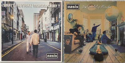 Lot 58 - OASIS - DEFINITELY MAYBE/ WHAT'S THE STORY (ORIGINAL UK LP PACK)