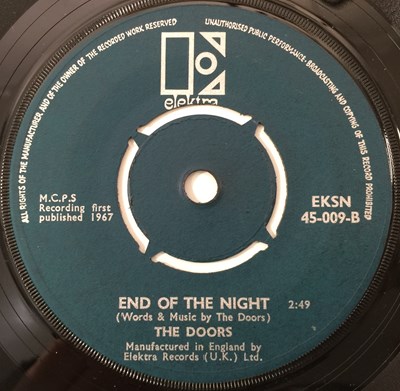 Lot 41 - THE DOORS - BREAK ON THROUGH (TO THE OTHER SIDE)/ END OF THE NIGHT 7" (UK OG - ELEKTRA EKSN 45-009)