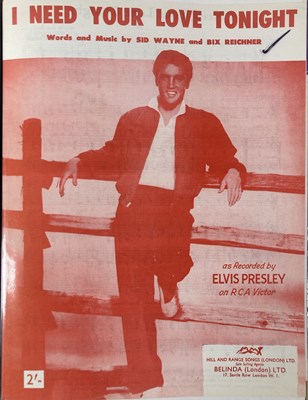 Lot 73 - SHEET MUSIC - ELVIS PRESLEY ARCHIVE.