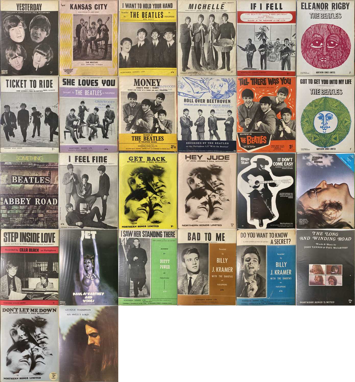 Lot 86 - THE BEATLES - SHEET MUSIC COLLECTION.