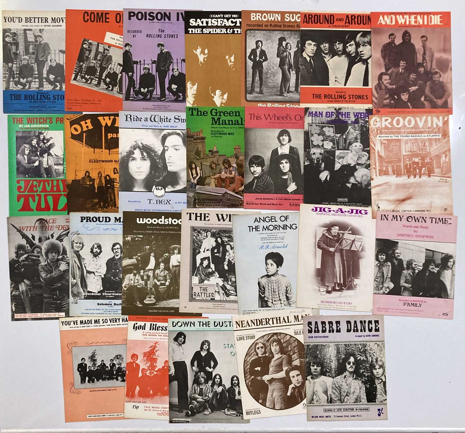 1970s music collage