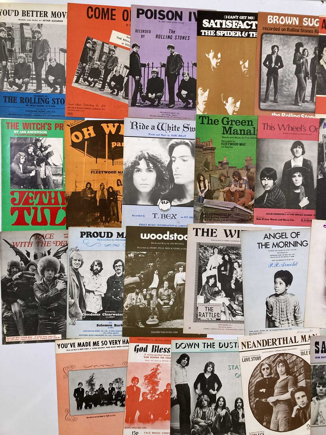 Lot 76 - SHEET MUSIC - 1960S/1970s CLASSIC ROCK.