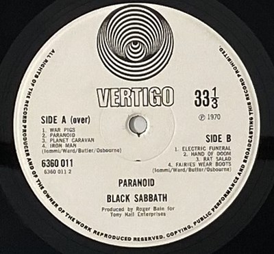 Lot 52 - BLACK SABBATH - PARANOID/ MASTER OF REALITY LP PACK (UK VERTIGO SWIRLS)