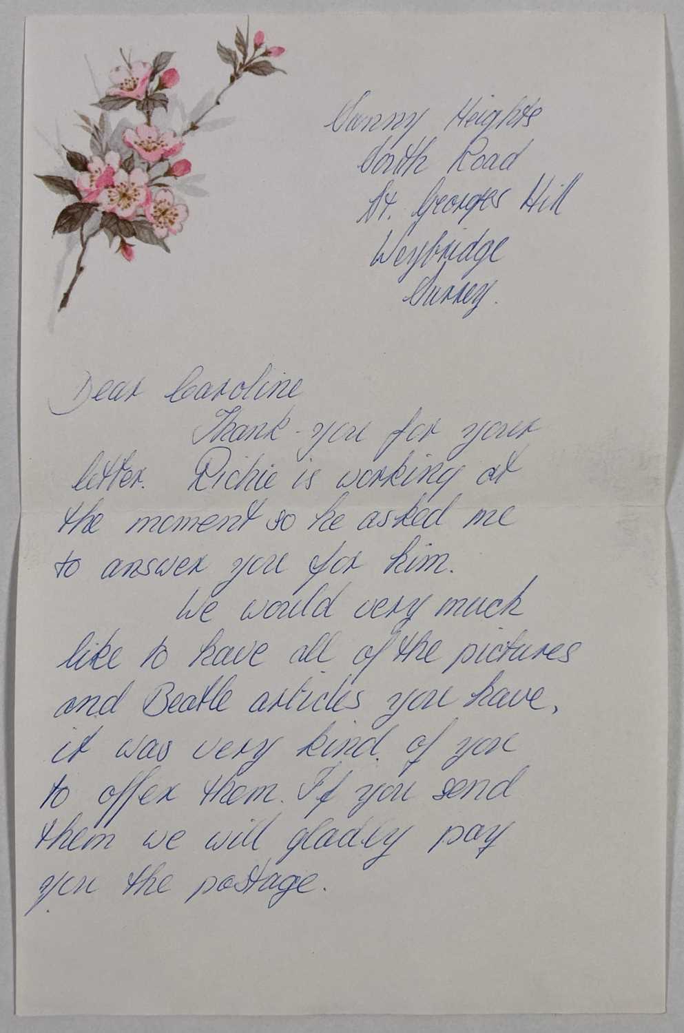 Lot 167 - THE BEATLES - TWO HANDWRITTEN LETTERS BY