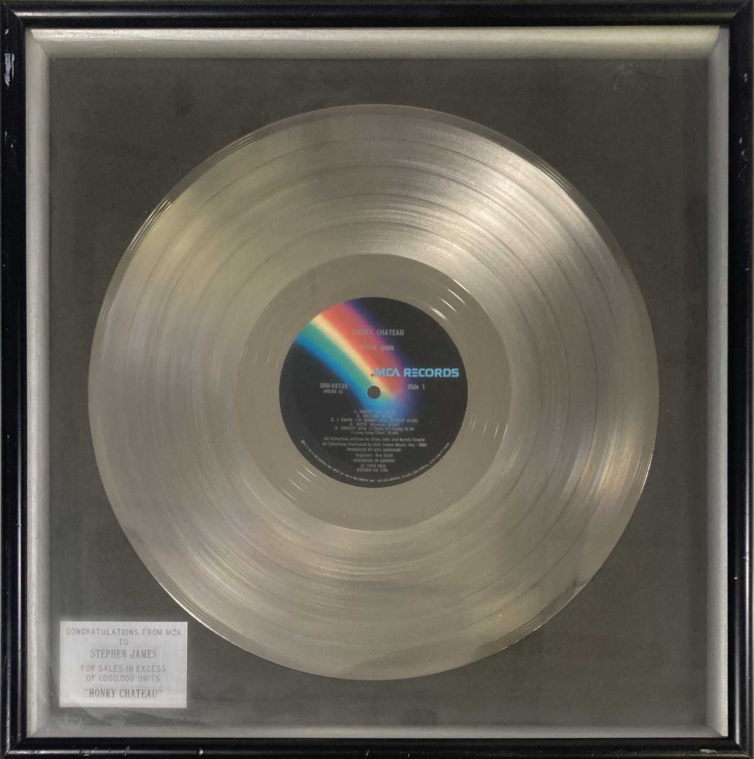 Lot 339 - ELTON JOHN - HONKY CHATEAU DISC AWARD.