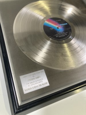 Lot 341 - ELTON JOHN - MCA DISC AWARD FOR 'MADMAN'.