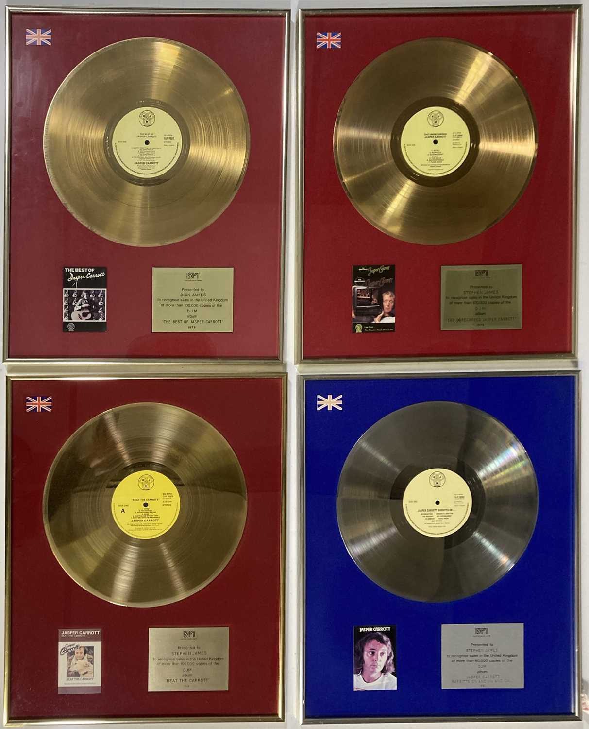 Lot 355 - JASPER CARROTT - BPI / DISC AWARDS.