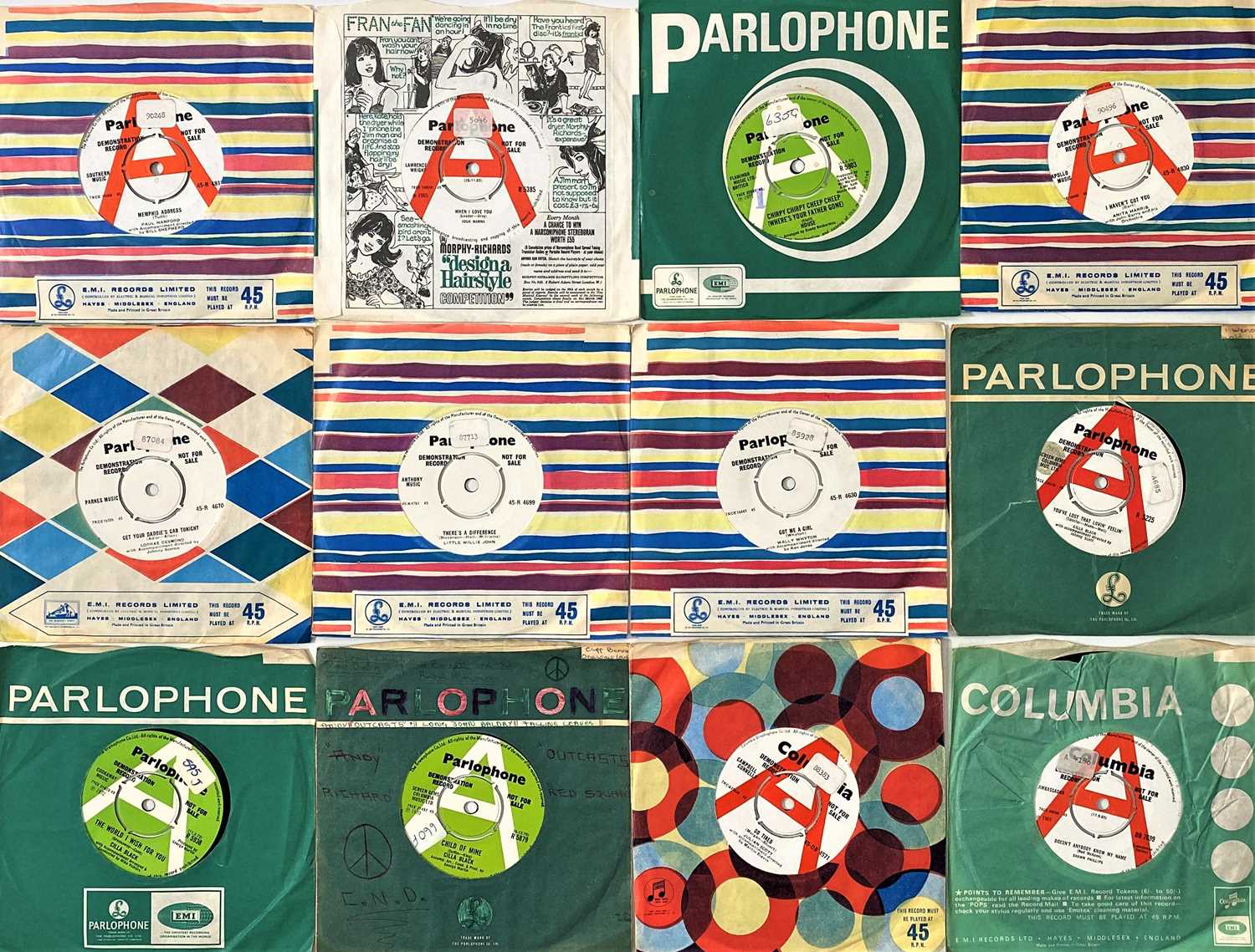 Lot 718 - PARLOPHONE & COLUMBIA - 7" DEMOS PACK