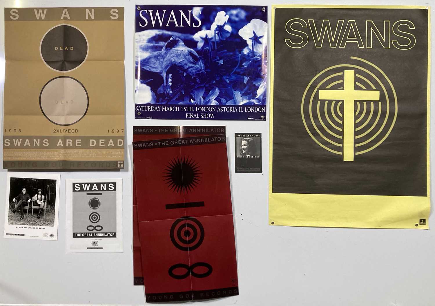 Lot 196 - SWANS - POSTER COLLECTION INC C 1980S RECORDVOX.