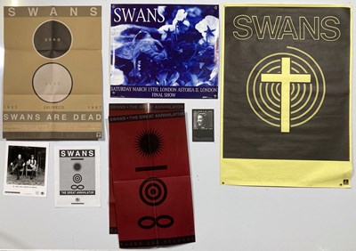 Lot 196 - SWANS - POSTER COLLECTION INC C 1980S RECORDVOX.