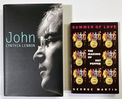 Lot 140 - GEORGE MARTIN / CYNTHIA LENNON SIGNED BOOKS.