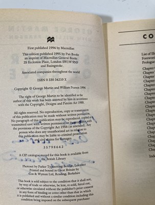 Lot 140 - GEORGE MARTIN / CYNTHIA LENNON SIGNED BOOKS.