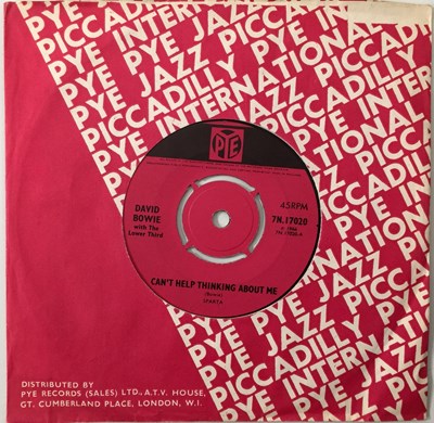 Lot 70 - DAVID BOWIE WITH THE LOWER THIRD - CAN'T HELP THINKING ABOUT ME 7" (ORIGINAL UK COPY - PYE 7N 17020)