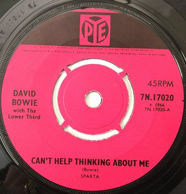 Lot 70 - DAVID BOWIE WITH THE LOWER THIRD - CAN'T HELP THINKING ABOUT ME 7" (ORIGINAL UK COPY - PYE 7N 17020)