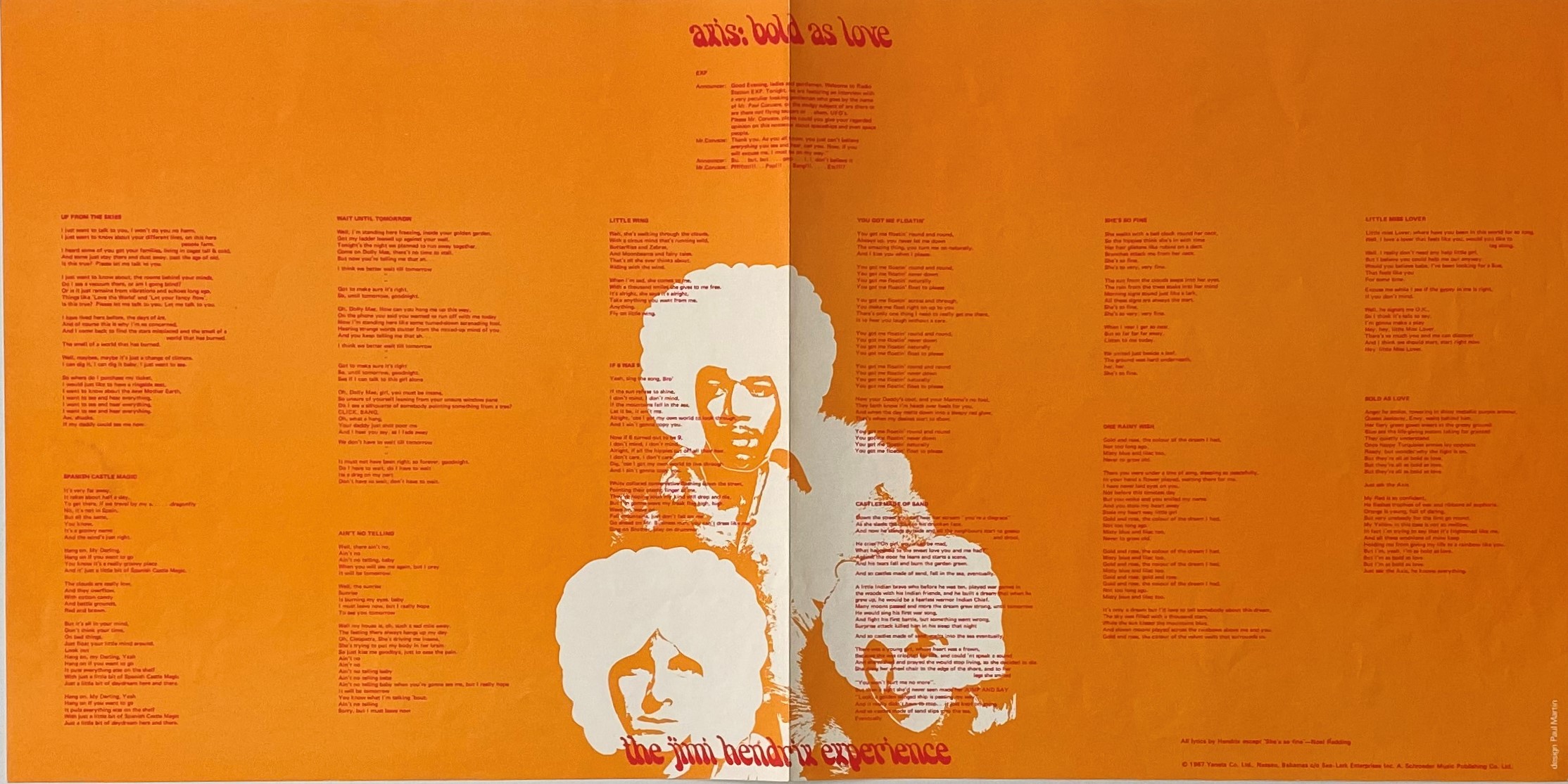 Lot 71 JIMI HENDRIX AXIS BOLD AS LOVE LP