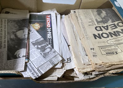 Lot 89 - THE BEATLES - BOOKS, NEWSPAPERS AND CUTTINGS ARCHIVE.