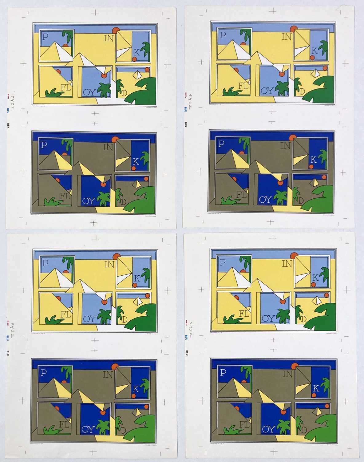 Lot 398 - PINK FLOYD - PROOF PRINTS OF STICKERS FROM DSOTM.
