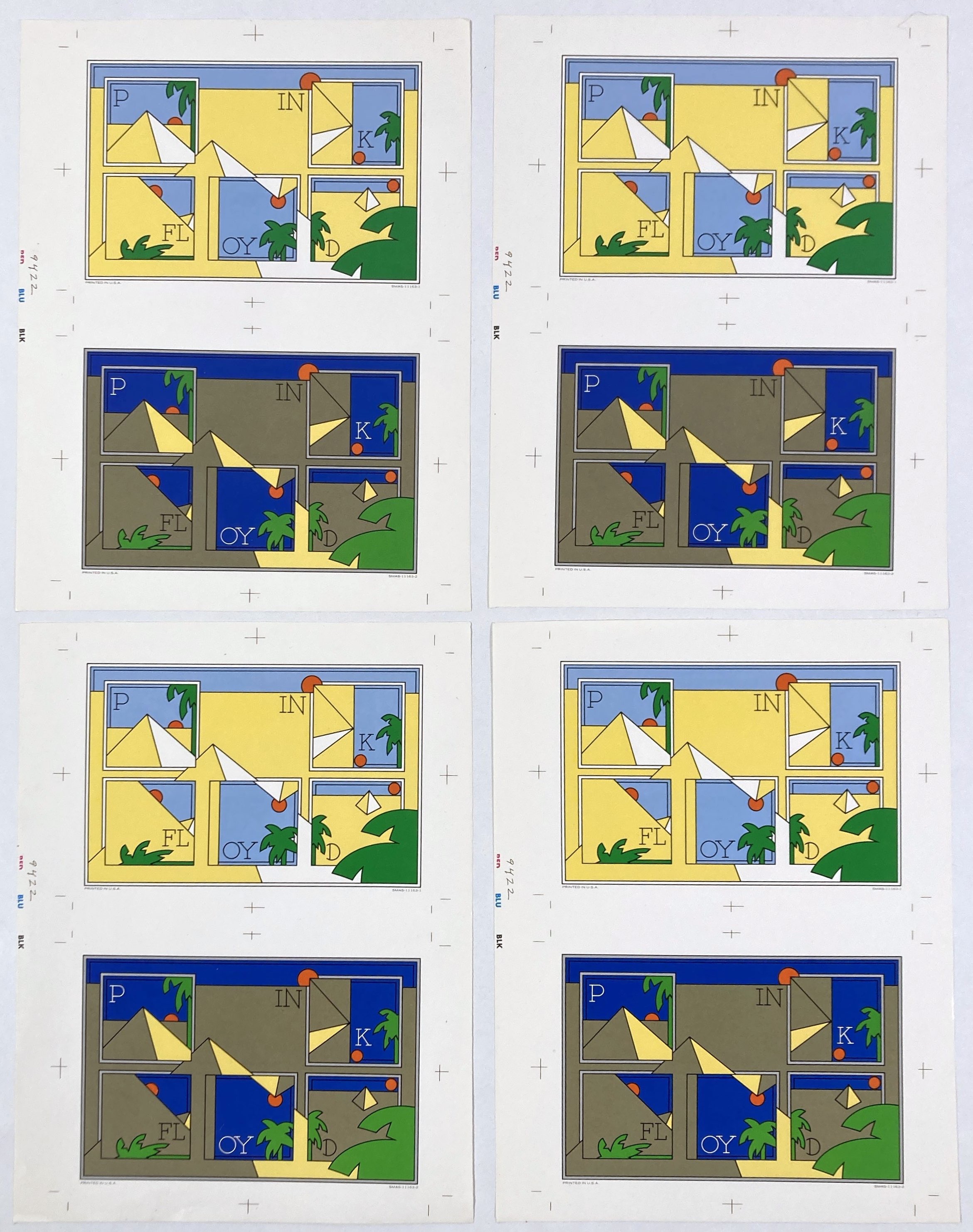 Lot 398 - PINK FLOYD - PROOF PRINTS OF STICKERS FROM