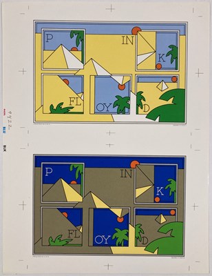 Lot 398 - PINK FLOYD - PROOF PRINTS OF STICKERS FROM DSOTM.