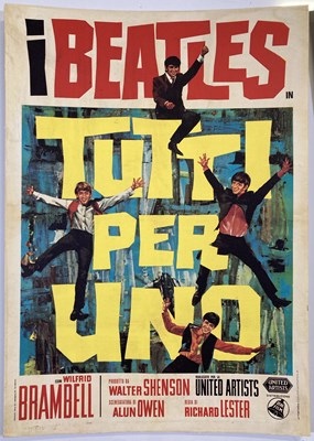 Lot 120 - THE BEATLES - ITALIAN POSTERS ON BOARD.