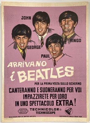 Lot 120 - THE BEATLES - ITALIAN POSTERS ON BOARD.