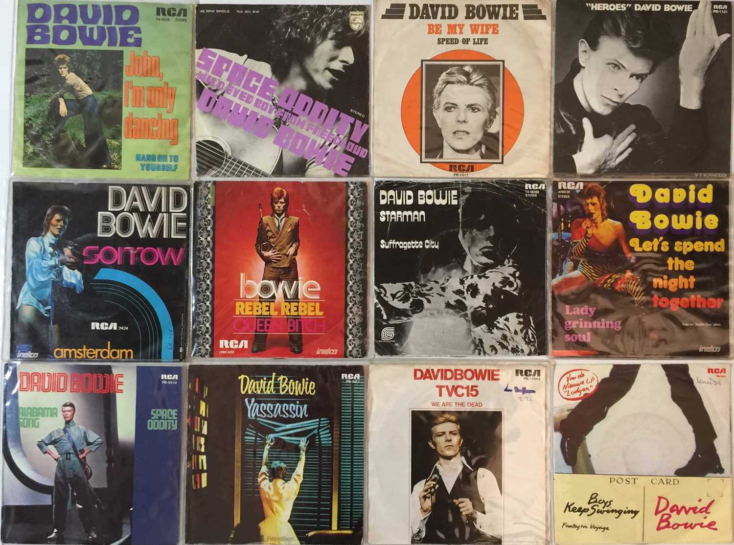 Lot 16 - David Bowie - European Picture Sleeve 7" (Mainly 70s)
