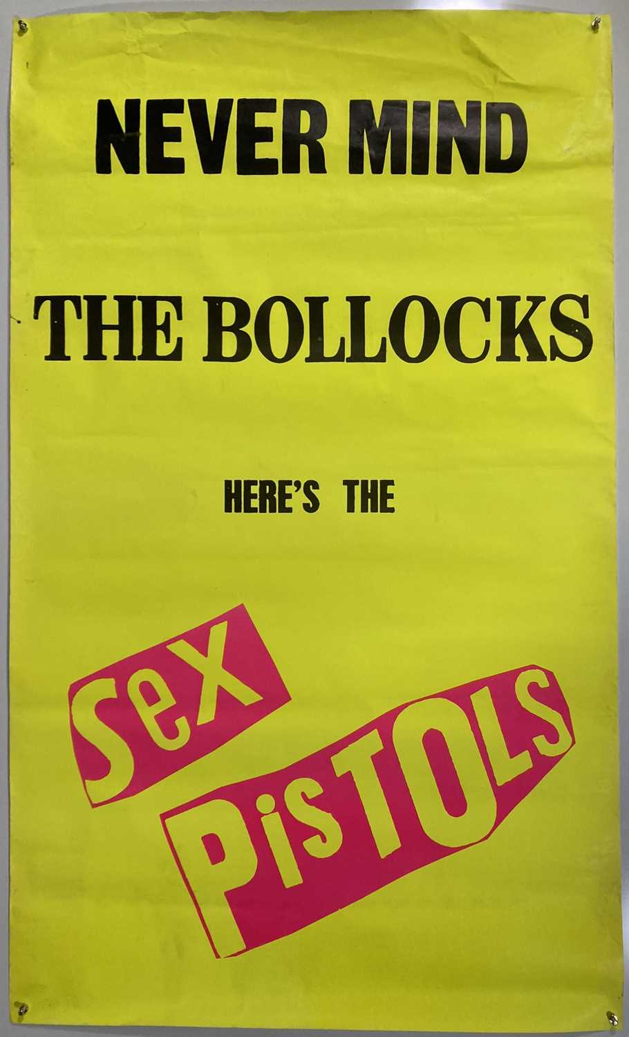 Lot 575 - THE SEX PISTOLS - NEVER MIND THE BOLLOCKS ORIGINAL BILLBOARD POSTER.