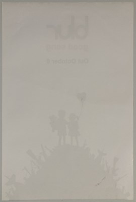 Lot 198 - BLUR - GOOD SONG PROMOTIONAL POSTER WITH BANKSY DESIGN.