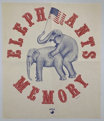 Lot 121 - THE BEATLES - LENNON INTEREST - ELEPHANT'S MEMORY ORIGINAL PROMO POSTER.