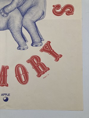 Lot 121 - THE BEATLES - LENNON INTEREST - ELEPHANT'S MEMORY ORIGINAL PROMO POSTER.