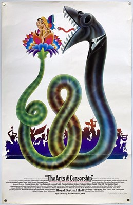 Lot 204 - GRATEFUL DEAD INTEREST -  ORIGINAL ALAN ALDRIDGE DESIGNED ART & CENSORSHIP POSTER, 1968.