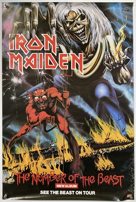 Lot 205 - IRON MAIDEN - ORIGINAL NUMBER OF THE BEAST PROMOTIONAL POSTER.