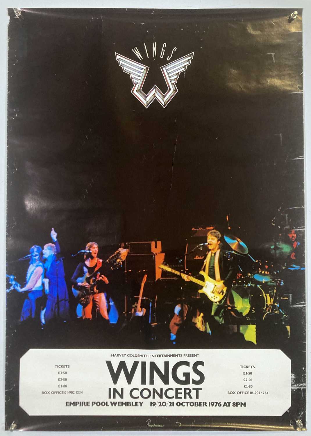 Lot 122 - PAUL MCCARTNEY / WINGS - ORIGINAL 1976 CONCERT POSTER.