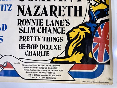 Lot 206 - GREAT BRITISH MUSIC FESTIVAL POSTER AND TICKET.