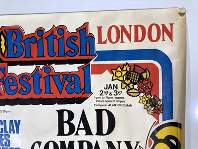 Lot 206 - GREAT BRITISH MUSIC FESTIVAL POSTER AND TICKET.