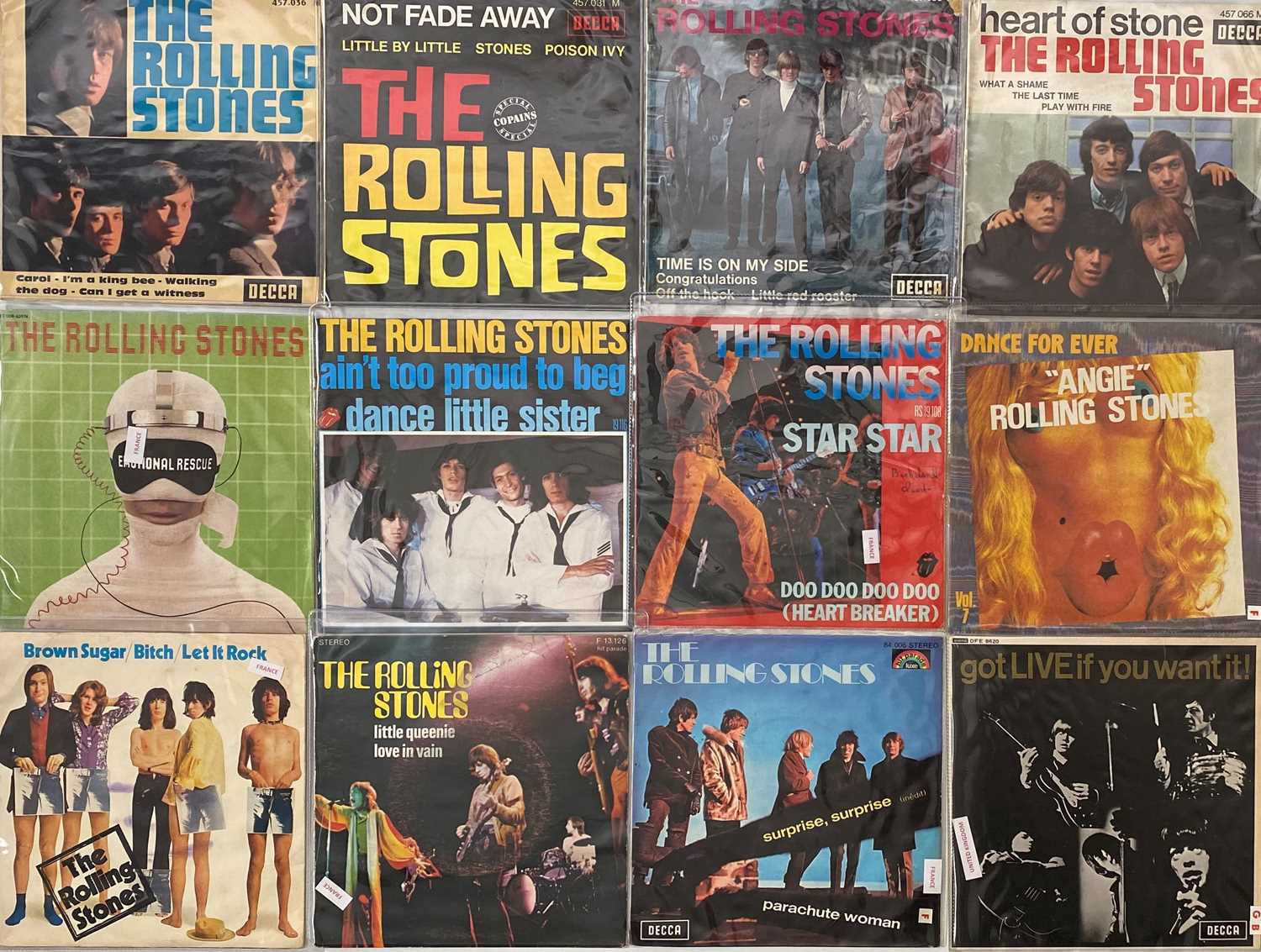 Lot 867 - THE ROLLING STONES - FRENCH / UK PRESSINGS - 7" COLLECTION