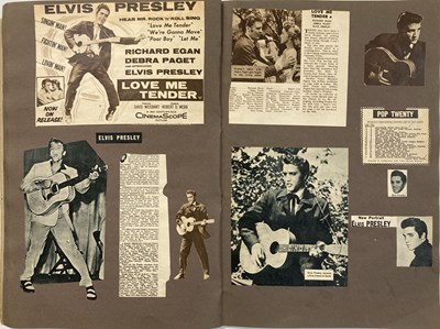 Lot 394 - ELVIS PRESLEY SCRAPBOOKS AND CUTTINGS.