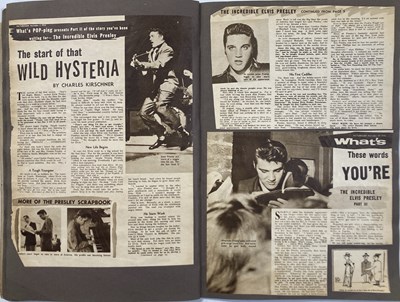 Lot 394 - ELVIS PRESLEY SCRAPBOOKS AND CUTTINGS.