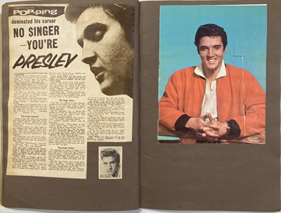 Lot 394 - ELVIS PRESLEY SCRAPBOOKS AND CUTTINGS.