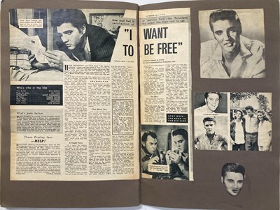 Lot 394 - ELVIS PRESLEY SCRAPBOOKS AND CUTTINGS.