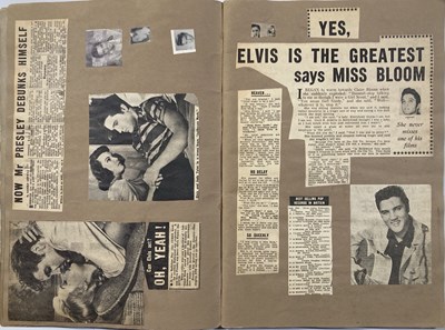 Lot 394 - ELVIS PRESLEY SCRAPBOOKS AND CUTTINGS.