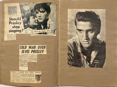 Lot 394 - ELVIS PRESLEY SCRAPBOOKS AND CUTTINGS.