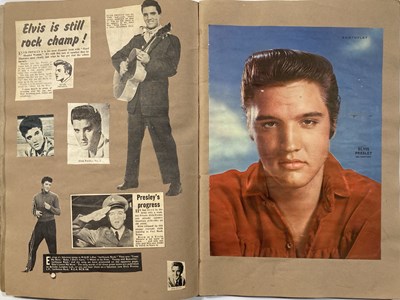 Lot 394 - ELVIS PRESLEY SCRAPBOOKS AND CUTTINGS.
