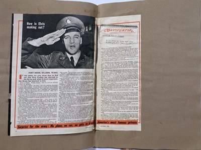 Lot 394 - ELVIS PRESLEY SCRAPBOOKS AND CUTTINGS.