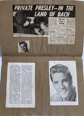 Lot 394 - ELVIS PRESLEY SCRAPBOOKS AND CUTTINGS.