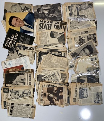 Lot 394 - ELVIS PRESLEY SCRAPBOOKS AND CUTTINGS.