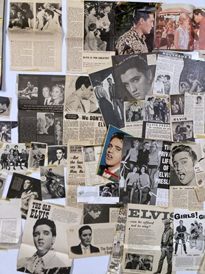 Lot 394 - ELVIS PRESLEY SCRAPBOOKS AND CUTTINGS.