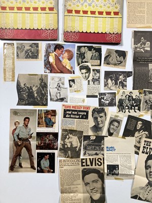 Lot 394 - ELVIS PRESLEY SCRAPBOOKS AND CUTTINGS.